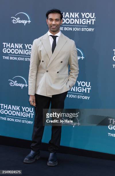 Ramzan Miah attends the "Thank You, Goodnight: The Bon Jovi Story" UK Premiere at the Odeon Luxe Leicester Square on April 17, 2024 in London,...