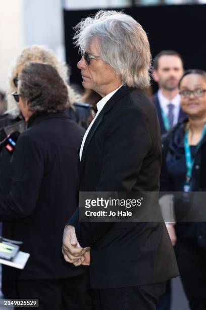Jon Bon Jovi attends the "Thank You, Goodnight: The Bon Jovi Story" UK Premiere at the Odeon Luxe Leicester Square on April 17, 2024 in London,...
