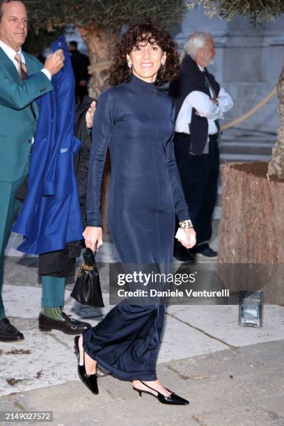 Francesca Bellettini attends the "Fondazione Cini, Isola Di San Giorgio" Photocall during the 60th Biennale Art 2024 at Fondazione Cini on April 17,...