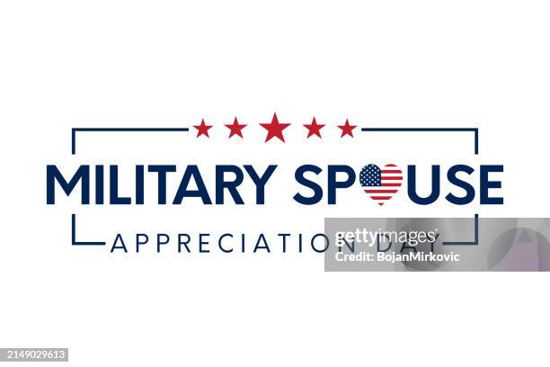 stockillustraties, clipart, cartoons en iconen met military spouse appreciation day card. vector - bewondering