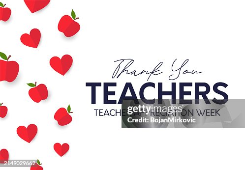 Thank You Teachers, Teacher Appreciation Week card. Vector Thank You Teachers, Teacher Appreciation Week card. Vector