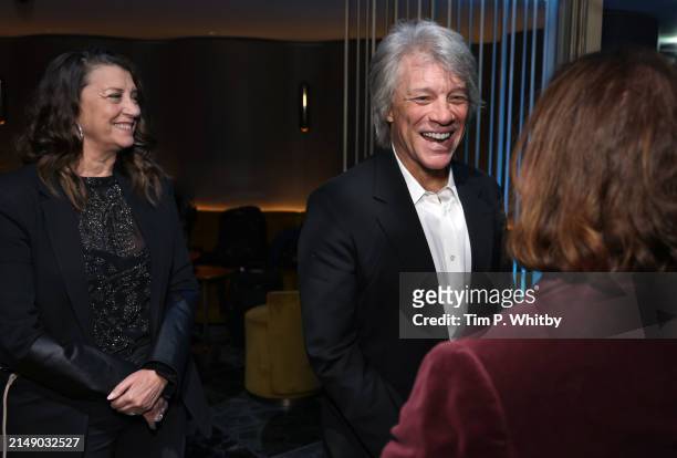 Dorothea Bongiovi and Jon Bon Jovi attend the afterparty for the UK Premiere of "Thank You and Goodnight: The Bon Jovi Story" at The Londoner Hotel...