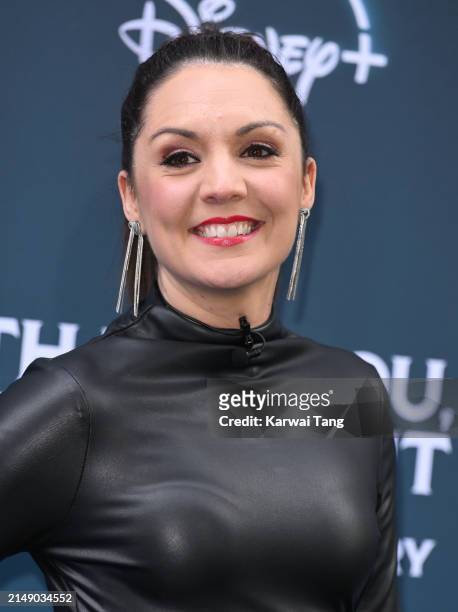 Laura Tobin attends the "Thank You, Goodnight: The Bon Jovi Story" UK Premiere at the Odeon Luxe West End on April 17, 2024 in London, England.