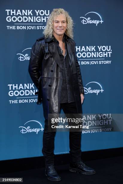 David Bryan attends the "Thank You, Goodnight: The Bon Jovi Story" UK Premiere at the Odeon Luxe West End on April 17, 2024 in London, England.