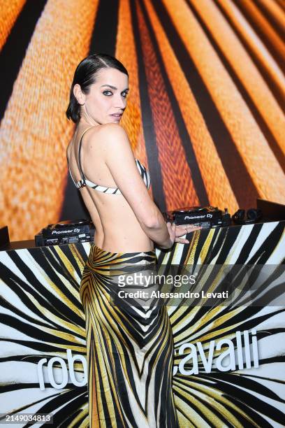 Valentina Pegorer attends the "Ray Of Gold" Home Collection presentation cocktail at Condé Nast Bistrot on April 17, 2024 in Milan, Italy.