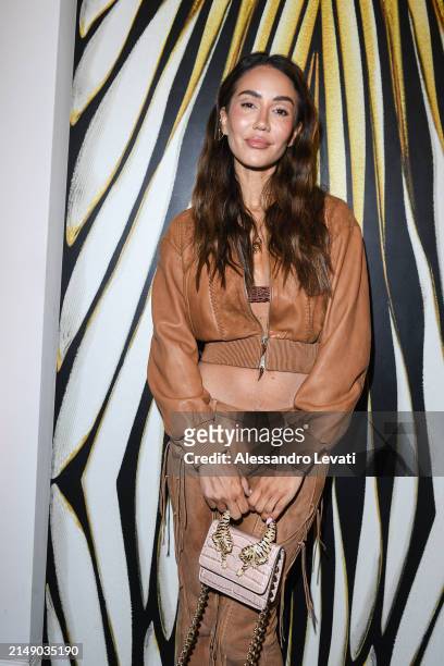 Tamara Kalinic attends the "Ray Of Gold" Home Collection presentation cocktail at Condé Nast Bistrot on April 17, 2024 in Milan, Italy.