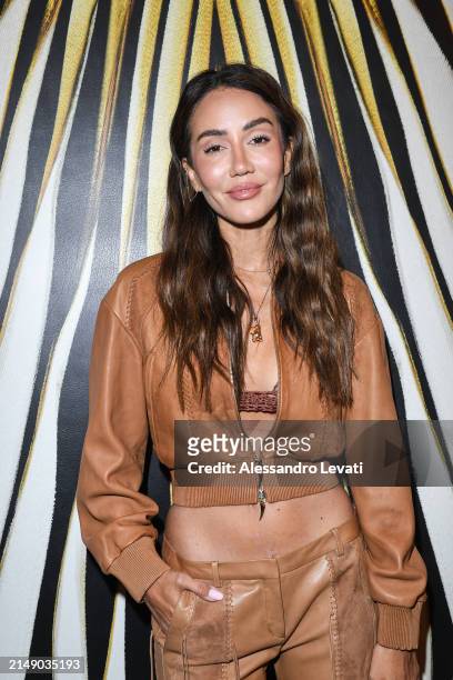 Tamara Kalinic attends the "Ray Of Gold" Home Collection presentation cocktail at Condé Nast Bistrot on April 17, 2024 in Milan, Italy.
