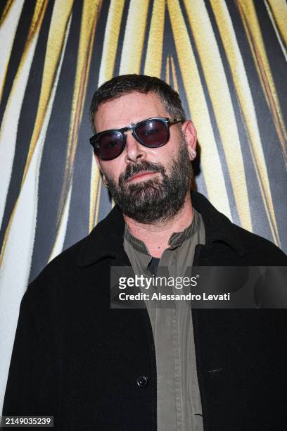 Fausto Puglis attends the "Ray Of Gold" Home Collection presentation cocktail at Condé Nast Bistrot on April 17, 2024 in Milan, Italy.