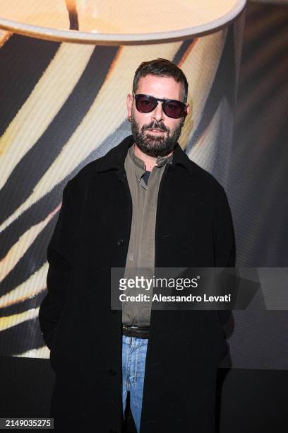 Fausto Puglis attends the "Ray Of Gold" Home Collection presentation cocktail at Condé Nast Bistrot on April 17, 2024 in Milan, Italy.
