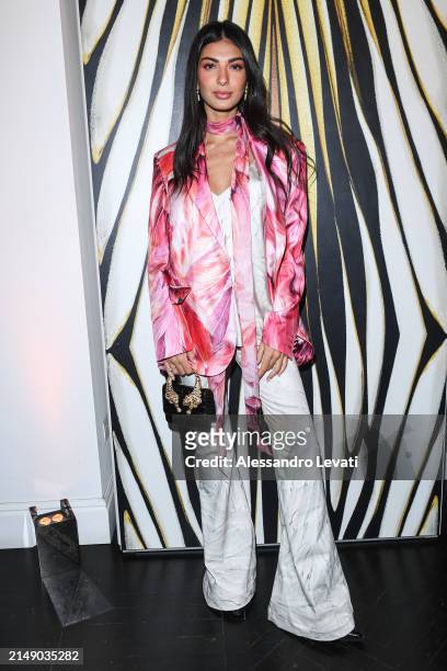 Elisa Maino attends the "Ray Of Gold" Home Collection presentation cocktail at Condé Nast Bistrot on April 17, 2024 in Milan, Italy.