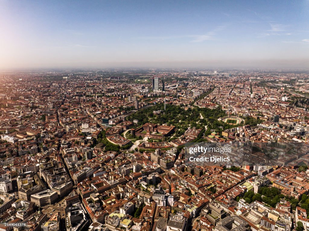 Luftaufnahme der Stadt Mailand.