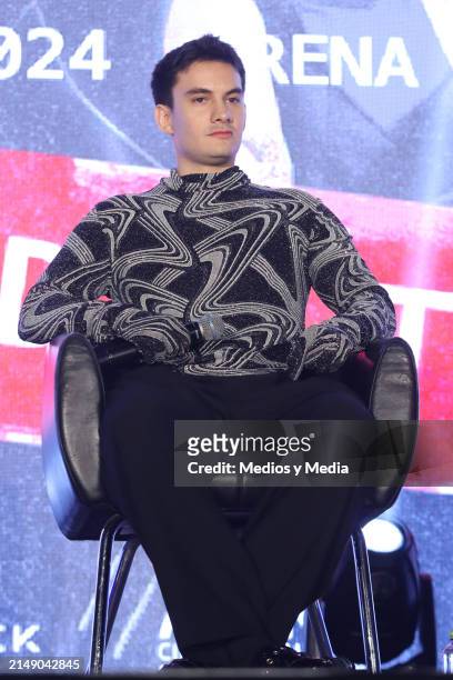 Bryan Mouque of CD9 attends a press conference at Arena Ciudad de México on April 17, 2024 in Mexico City, Mexico.