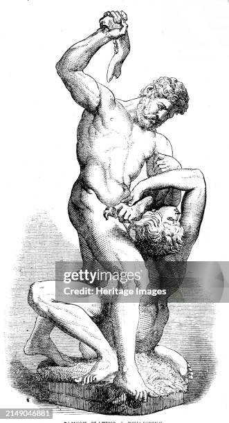 The Loan Collection, South-Kensington, 1862. 'Bronze group of Samson slaying a Philistine; inscribed on the base "Adrianus Fries Hagiensis Batvvs f....