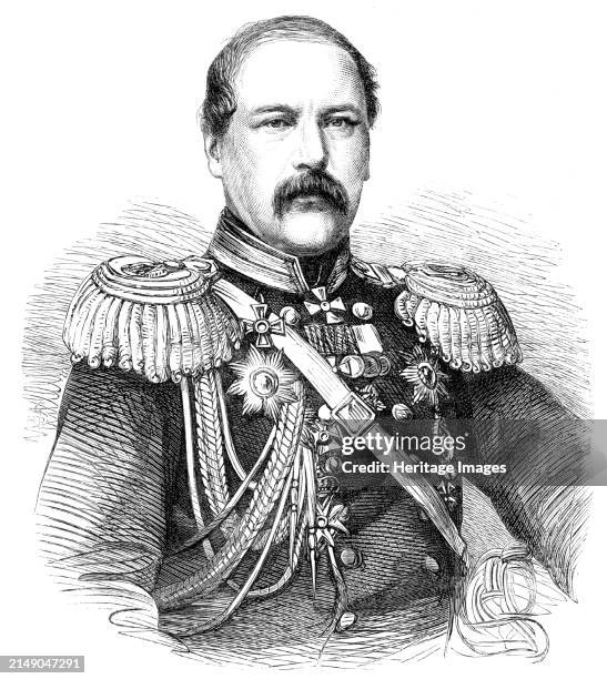 General Todleben, the Russian military engineer, 1864. Engraving from a photograph by M. Steinberg, 'Todleben...though a subject and servant of the...