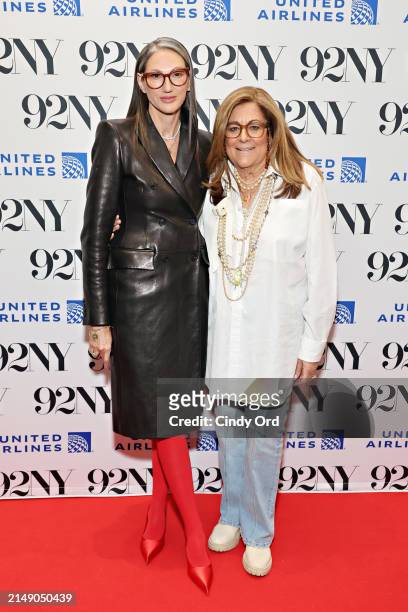 Jenna Lyons and Fern Mallis attend 'XYZ Presents: Fashion Icons with Fern Mallis: Jenna Lyons' at 92NY on April 17, 2024 in New York City.