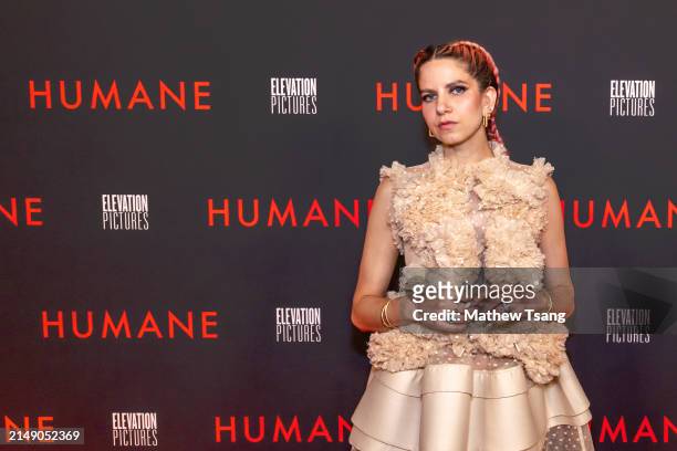 Director Caitlin Cronenberg attends the World Premiere of "Humane" at Cineplex Cinemas Varsity and VIP on April 17, 2024 in Toronto, Ontario.