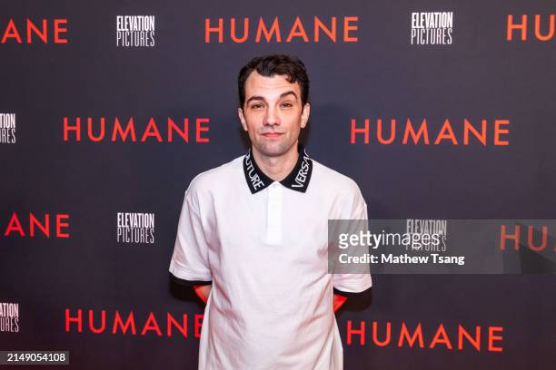 Jay Baruchel attends the World Premiere of "Humane" at Cineplex Cinemas Varsity and VIP on April 17, 2024 in Toronto, Ontario.
