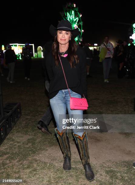 Kyle Richards attends Liquid I.V. Presents Neon Carnival In Association With Patrón El Alto And The Levi's Brand on April 13, 2024 in Thermal,...