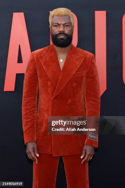 William Catlett attends the Los Angeles premiere of Universal Pictures "Abigail" at Regency Village Theatre on April 17, 2024 in Los Angeles,...