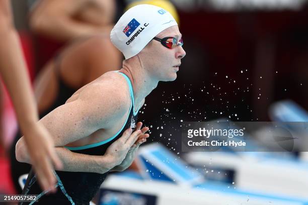 Cate Campbell competes in the Women’s 50m Freestyle Heats during the 2024 Australian Open Swimming Championships at Gold Coast Aquatic Centre on...