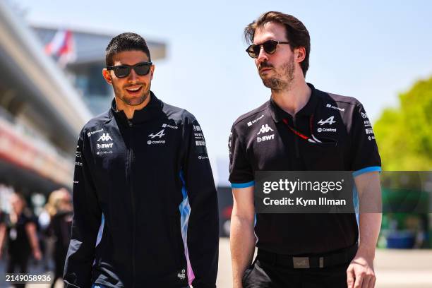 Esteban Ocon of France and BWT Alpine F1 Team walks in the paddock ahead of the F1 Grand Prix of China at Shanghai International Circuit on April 18,...