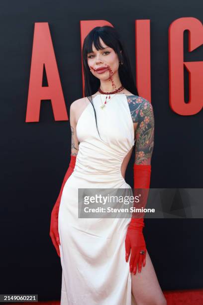 Snitchery attends the Los Angeles premiere of Universal Pictures "Abigail" at Regency Village Theatre on April 17, 2024 in Los Angeles, California.