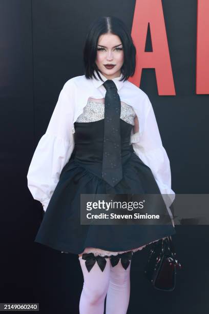 Emma Norton attends the Los Angeles premiere of Universal Pictures "Abigail" at Regency Village Theatre on April 17, 2024 in Los Angeles, California.