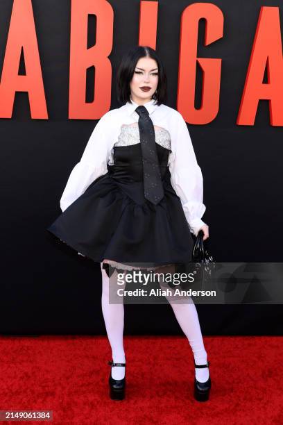 Emma Norton attends the Los Angeles premiere of Universal Pictures "Abigail" at Regency Village Theatre on April 17, 2024 in Los Angeles, California.