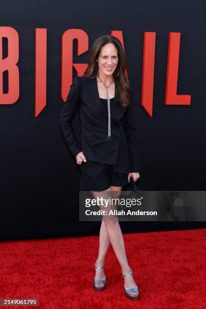 Annabeth Gish attends the Los Angeles premiere of Universal Pictures "Abigail" at Regency Village Theatre on April 17, 2024 in Los Angeles,...