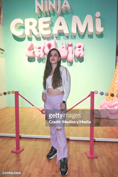 Fer Arceo poses for a photo during the 'Creamilandia' Opening at colonia Juarez on April 17, 2024 in Mexico City, Mexico.
