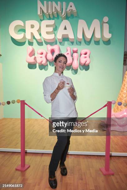 Paulina Abascal poses for a photo during the 'Creamilandia' Opening at colonia Juarez on April 17, 2024 in Mexico City, Mexico.