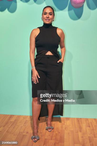 Galilea Montijo poses for a photo during the 'Creamilandia' Opening at colonia Juarez on April 17, 2024 in Mexico City, Mexico.