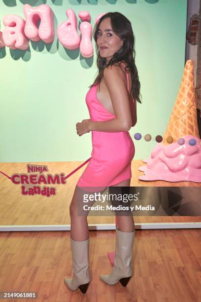 Paola Zurita poses for a photo during the 'Creamilandia' Opening at colonia Juarez on April 17, 2024 in Mexico City, Mexico.