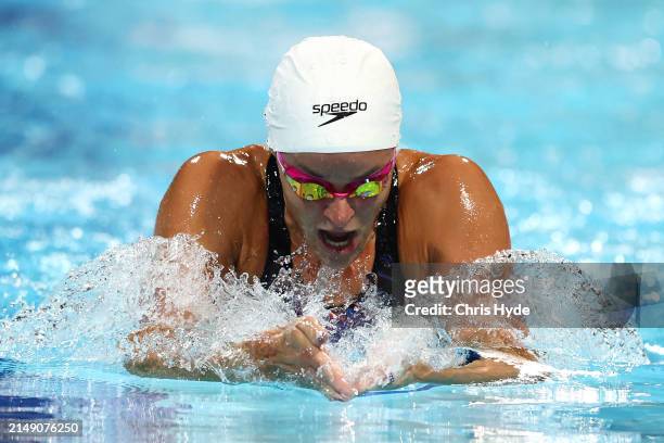 Kaylee McKeown competes in the Women’s 400m Individual Medley Final during the 2024 Australian Open Swimming Championships at Gold Coast Aquatic...