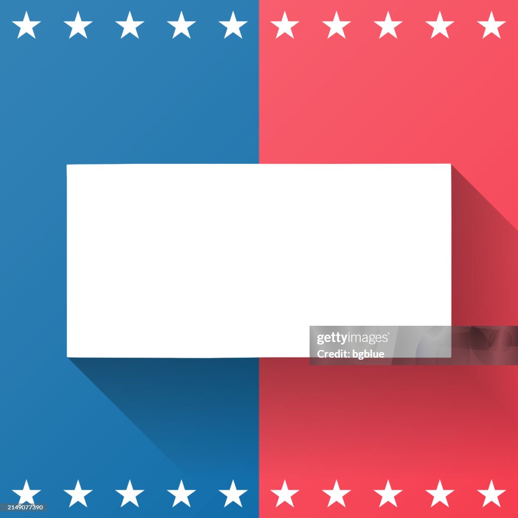 Eau Claire County, Wisconsin. Map on blue and red background
