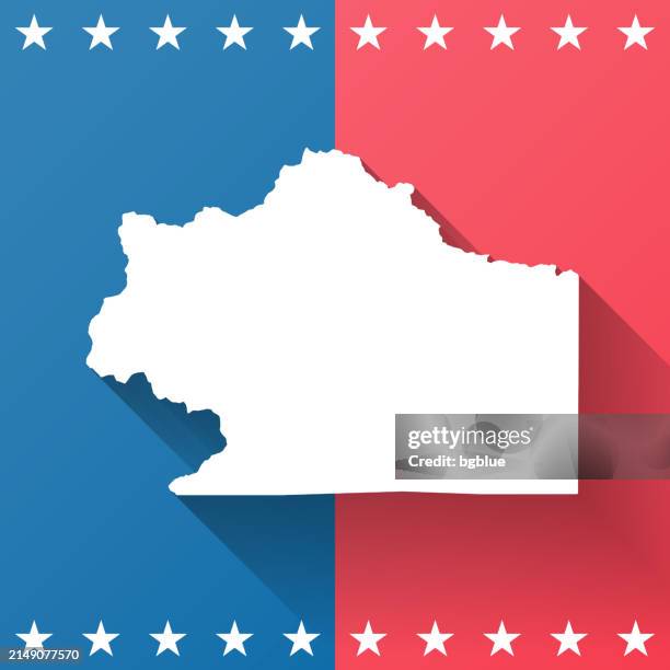 clear creek county, colorado. map on blue and red background - georgetown stock illustrations