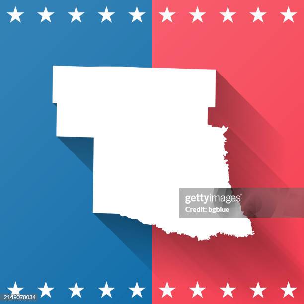 pike county, arkansas. map on blue and red background - murfreesboro tennessee stock illustrations