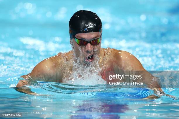 Zac Stubblety-Cook competes in the Men's 200m Breaststroke Final during the 2024 Australian Open Swimming Championships at Gold Coast Aquatic Centre...