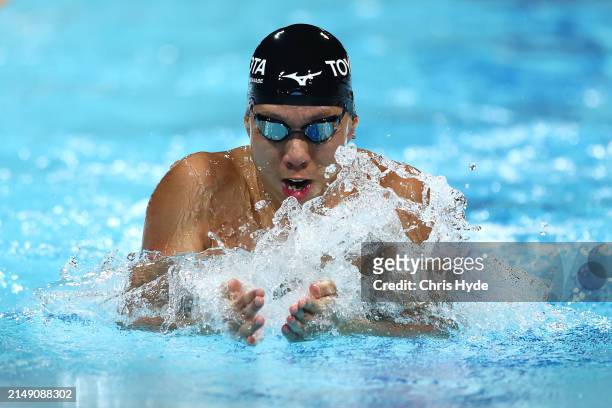 Ippei Watanabe of Japan competes in the Men’s 200m Breastroke Final during the 2024 Australian Open Swimming Championships at Gold Coast Aquatic...