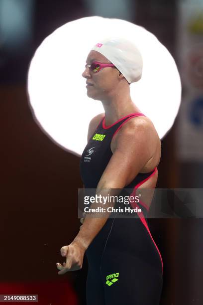 Emily Seebohm looks on ahead of the Women's 100m Backstroke Final during the 2024 Australian Open Swimming Championships at Gold Coast Aquatic Centre...