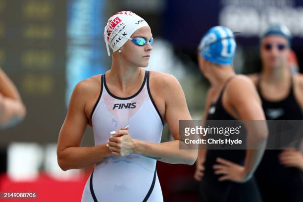 Shayna Jack looks on ahead of the Women’s 50m Freestyle heats during the 2024 Australian Open Swimming Championships at Gold Coast Aquatic Centre on...
