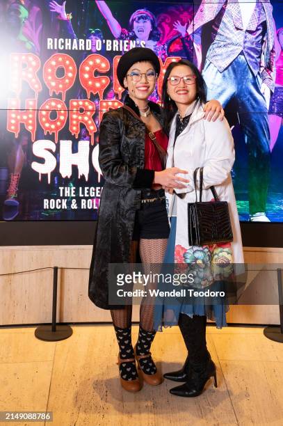 Ava Yap and Zimian Huang attendthe Rocky Horror Show at Theatre Royal Sydney on April 18, 2024 in Sydney, Australia.