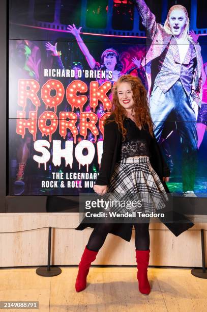 Lucy Green attends the Rocky Horror Show at Theatre Royal Sydney on April 18, 2024 in Sydney, Australia.