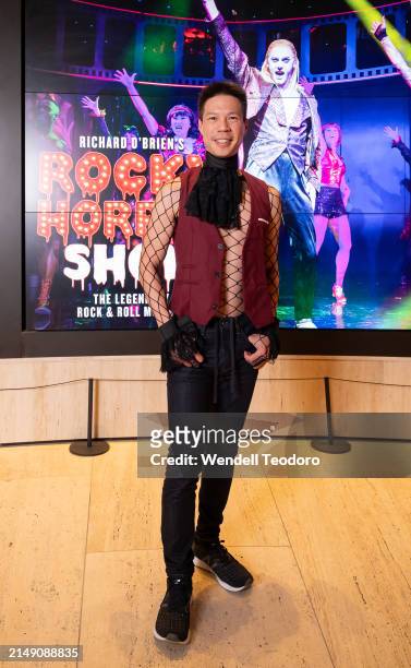 Francis Voon attends the Rocky Horror Show at Theatre Royal Sydney on April 18, 2024 in Sydney, Australia.