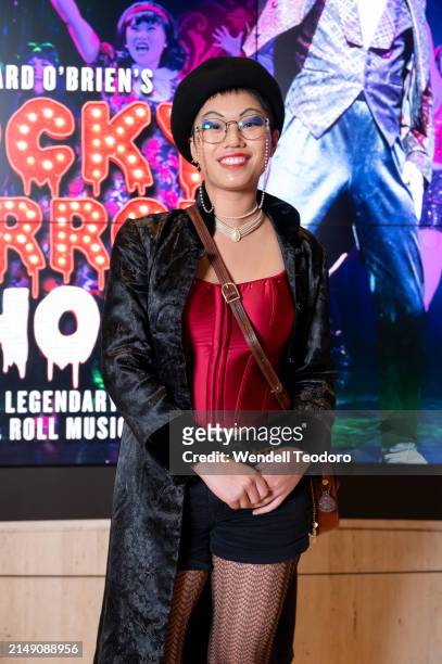 Ava Yap attends the Rocky Horror Show at Theatre Royal Sydney on April 18, 2024 in Sydney, Australia.