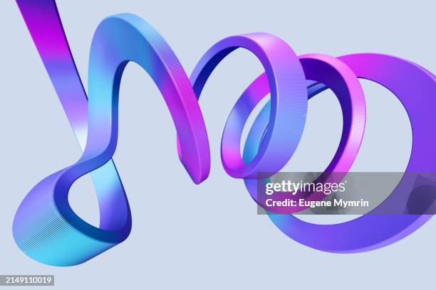 digitally generated image of abstract twisted shapes - shape design element stock pictures, royalty-free photos & images