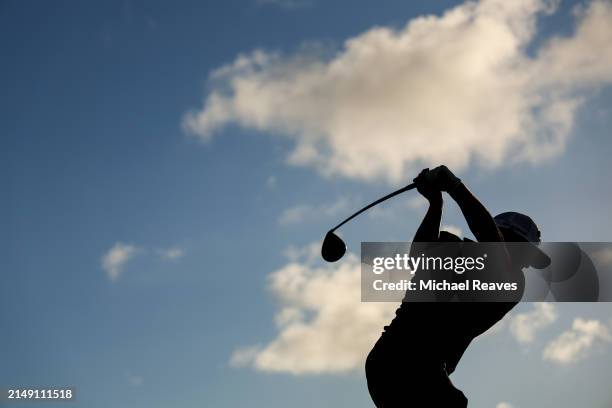 Alex Noren of Sweden plays his shot from the first tee during the first round of the Corales Puntacana Championship at Puntacana Resort & Club,...