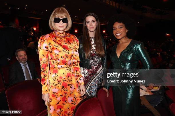 Anna Wintour, Bee Shaffer, and Amber Ruffin attend "The Wiz" Broadway Opening Night at Marquee Theatre on April 17, 2024 in New York City.