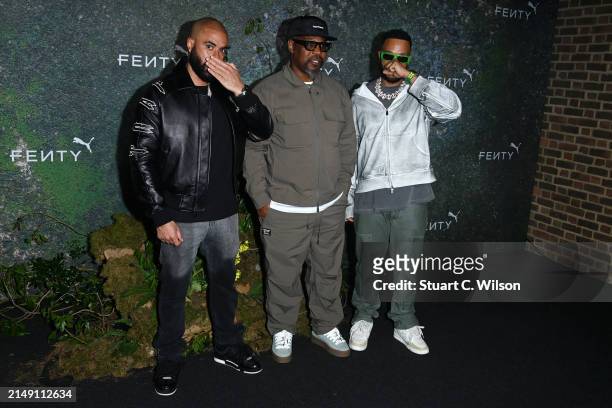 Guests attend the FENTY x PUMA Creeper Phatty Earth Tone Launch Party at Tobacco Dock on April 17, 2024 in London, England.