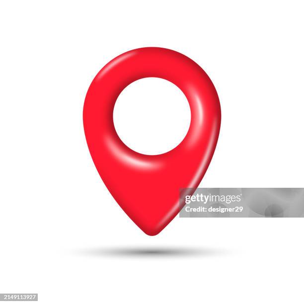 stockillustraties, clipart, cartoons en iconen met 3d location and map pin icon vector design. - vierkant tweedimensionale vorm